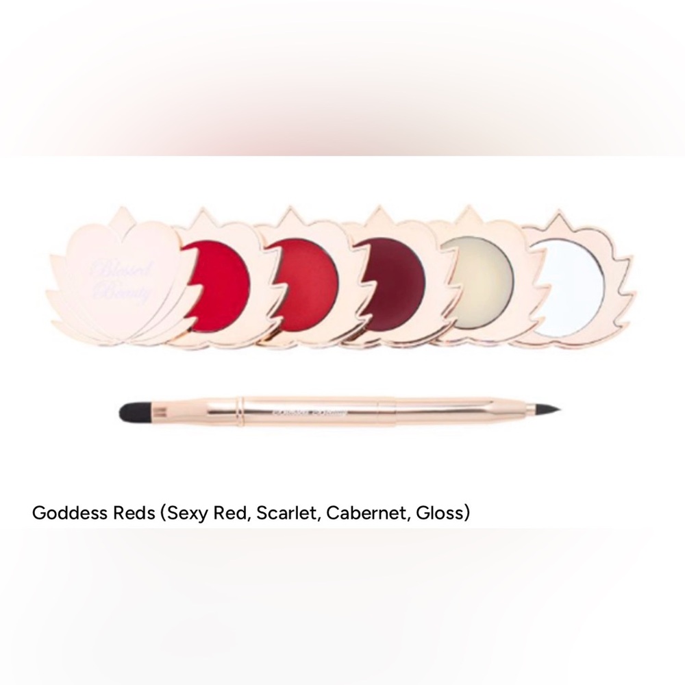 ✨ Blessed Beauty Natural Lip Cream Set – Goddess Reds + Mantra Stickers (NEW)